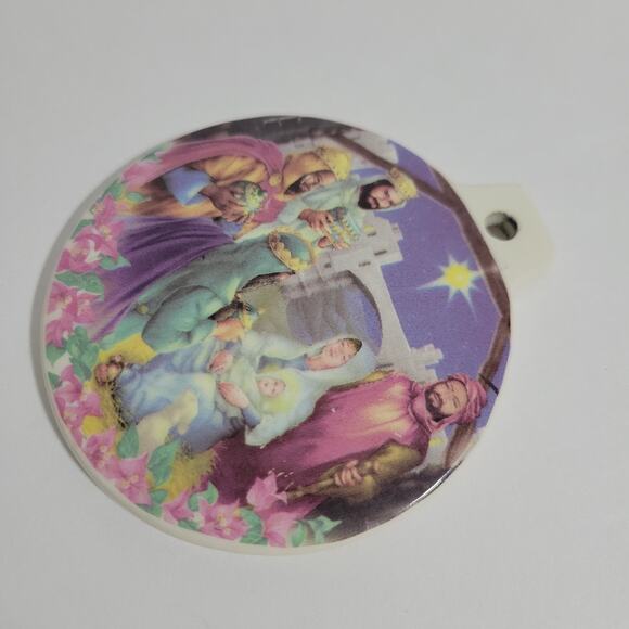 Nativity Scene Flat Ceramic Christmas Ornament - Picture 4 of 4